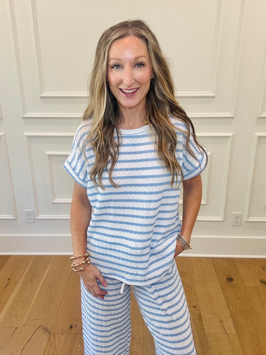 Summer Striped Top - Blue