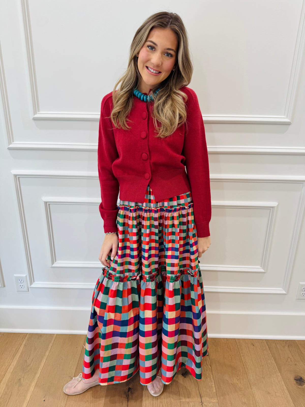 The Charmed Cardigan - Red