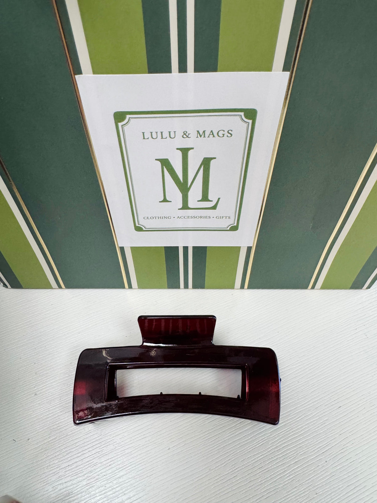 Hair Clip - burgundy