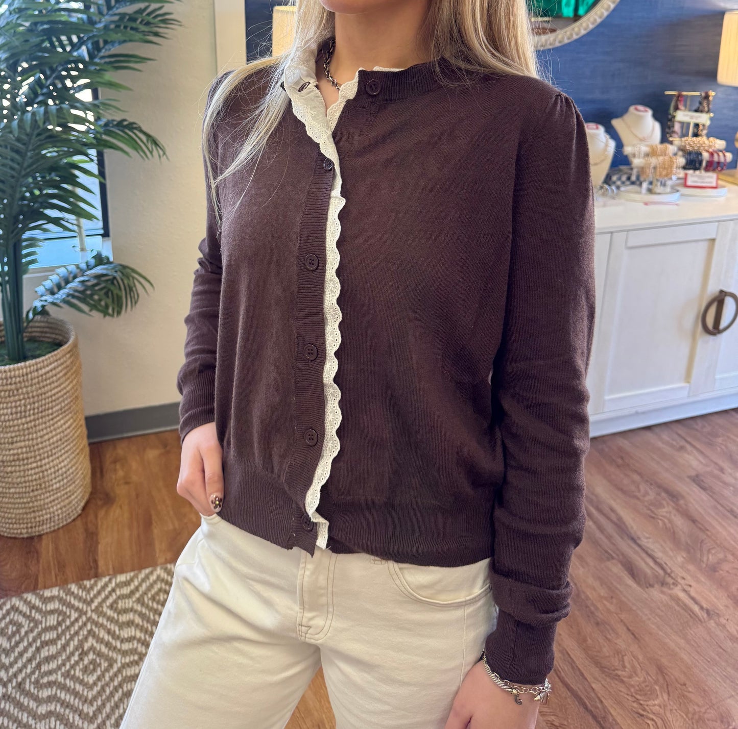 Mami Sweater Cardigan - Brown