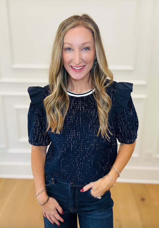 Zara Top - Navy