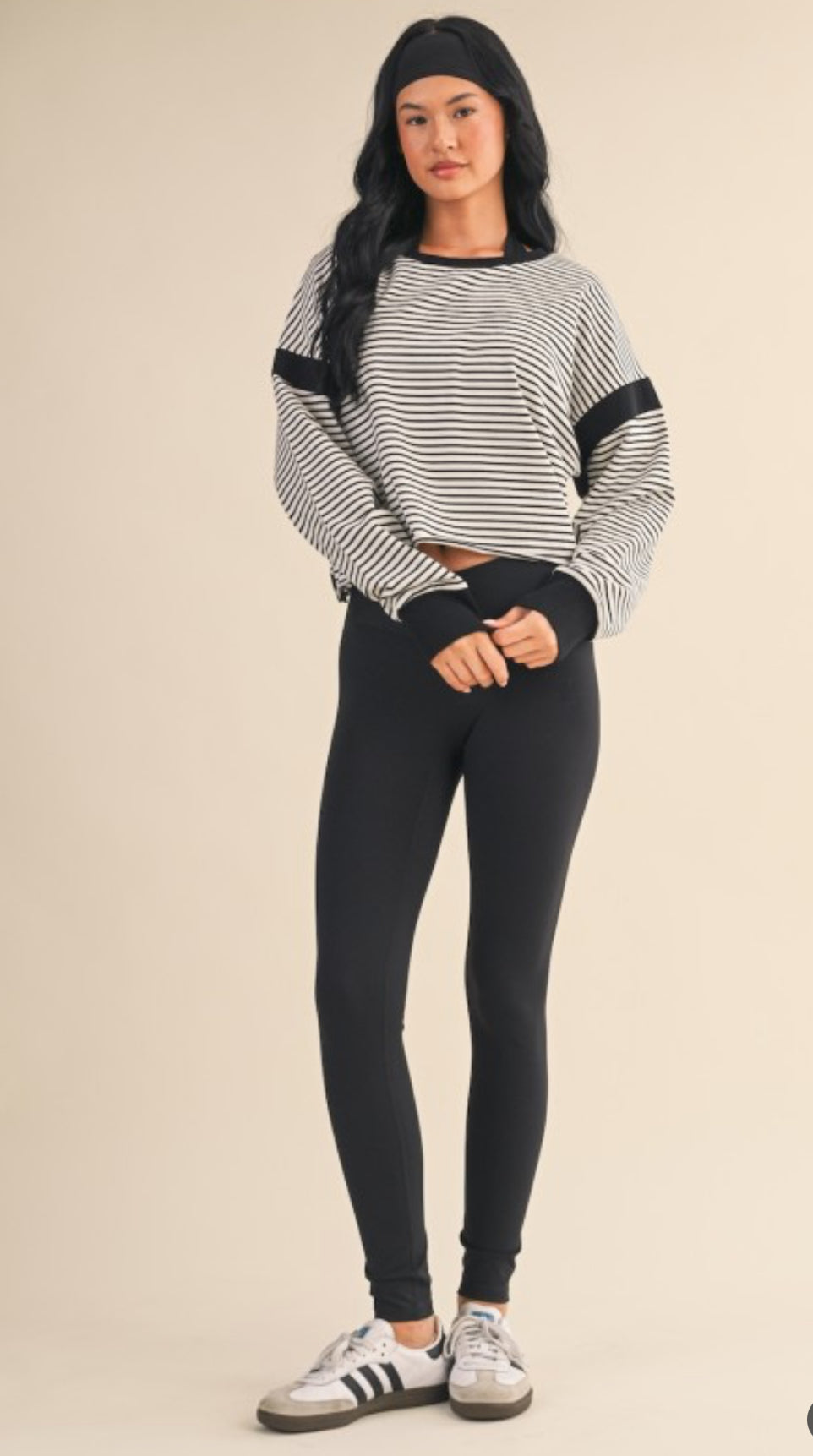 Keystone Cutout Top - Black/white