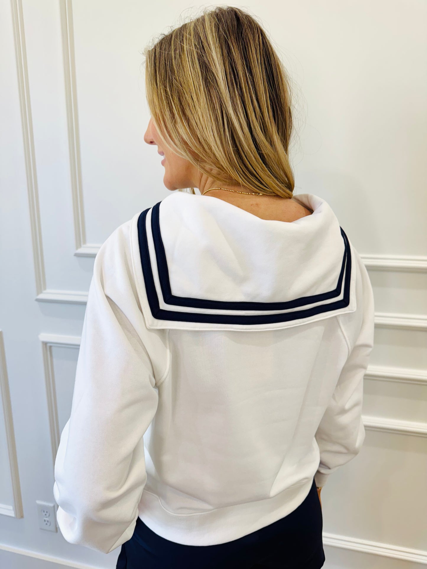 Anchors Away Pullover - White