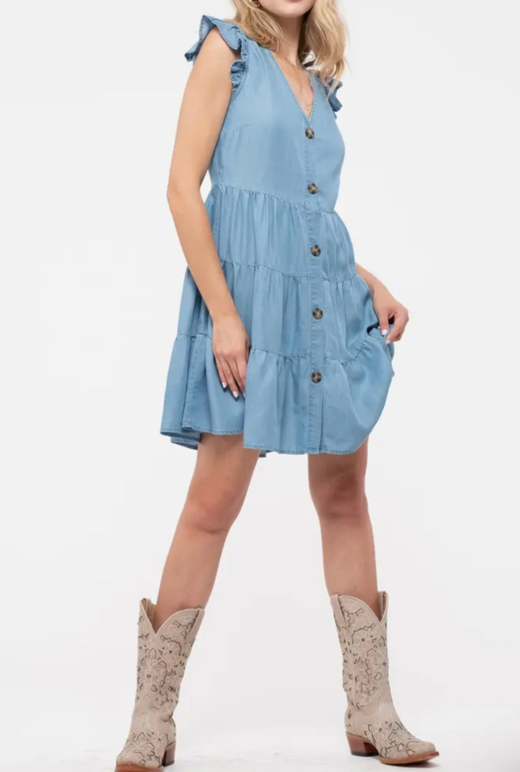 Lainey Chambray denim dress