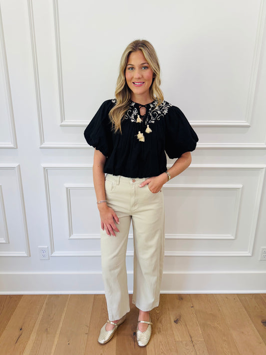 Baylyn Barrel Jean - Almond