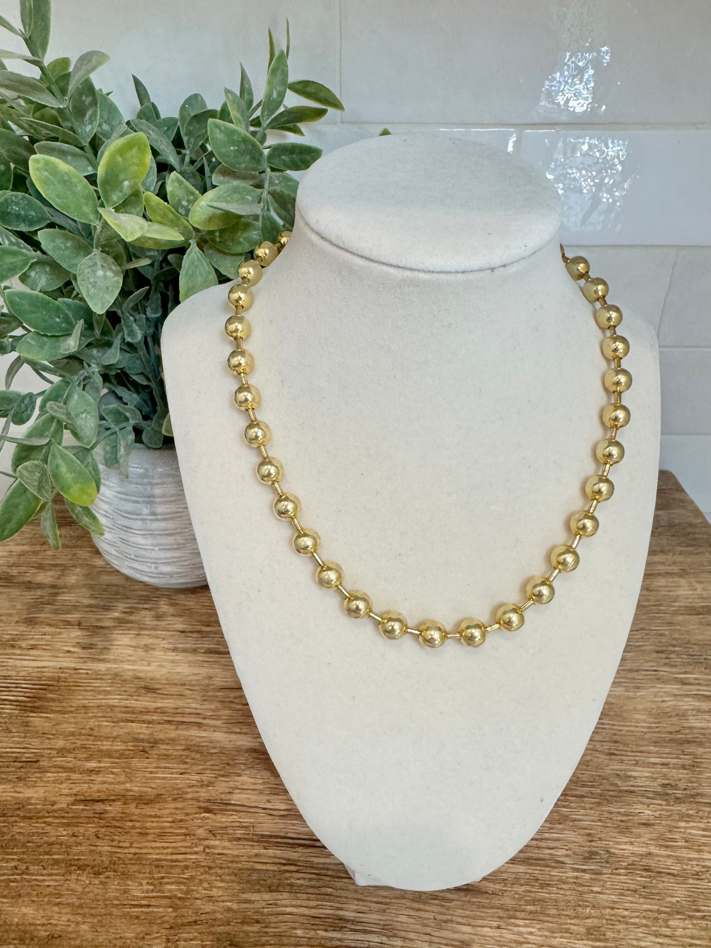 Large Beaded Chain Necklace