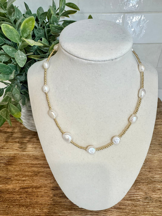 Pearl Beaded Chain Necklace