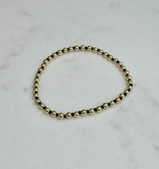 Black Beaded Bracelet