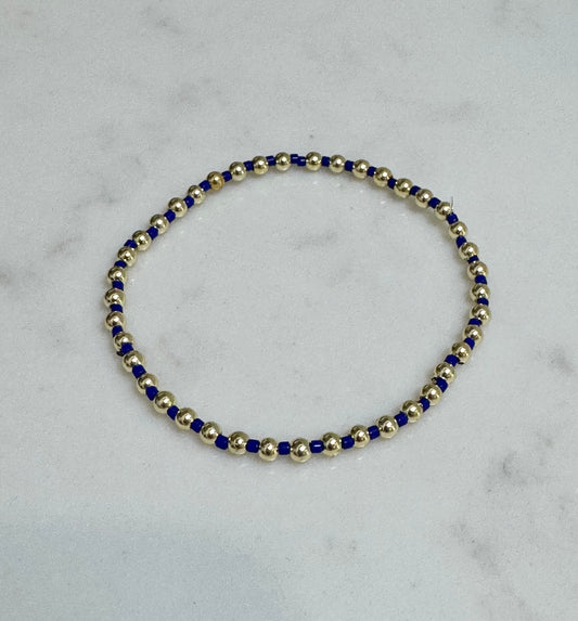 Royal Blue Beaded Bracelet