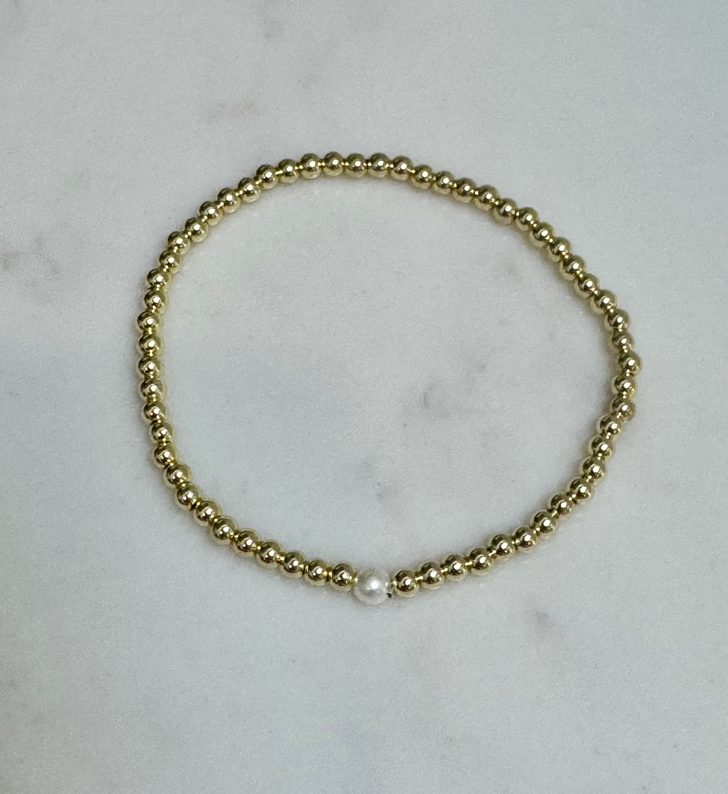 Single Pearl Beaded Bracelet