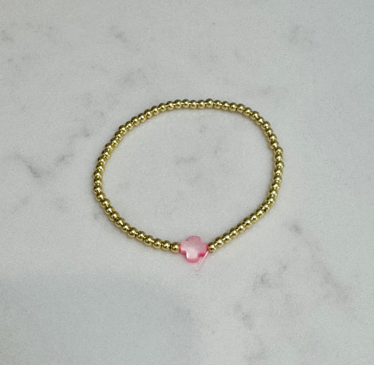 Dark Pink Beaded Bracelet