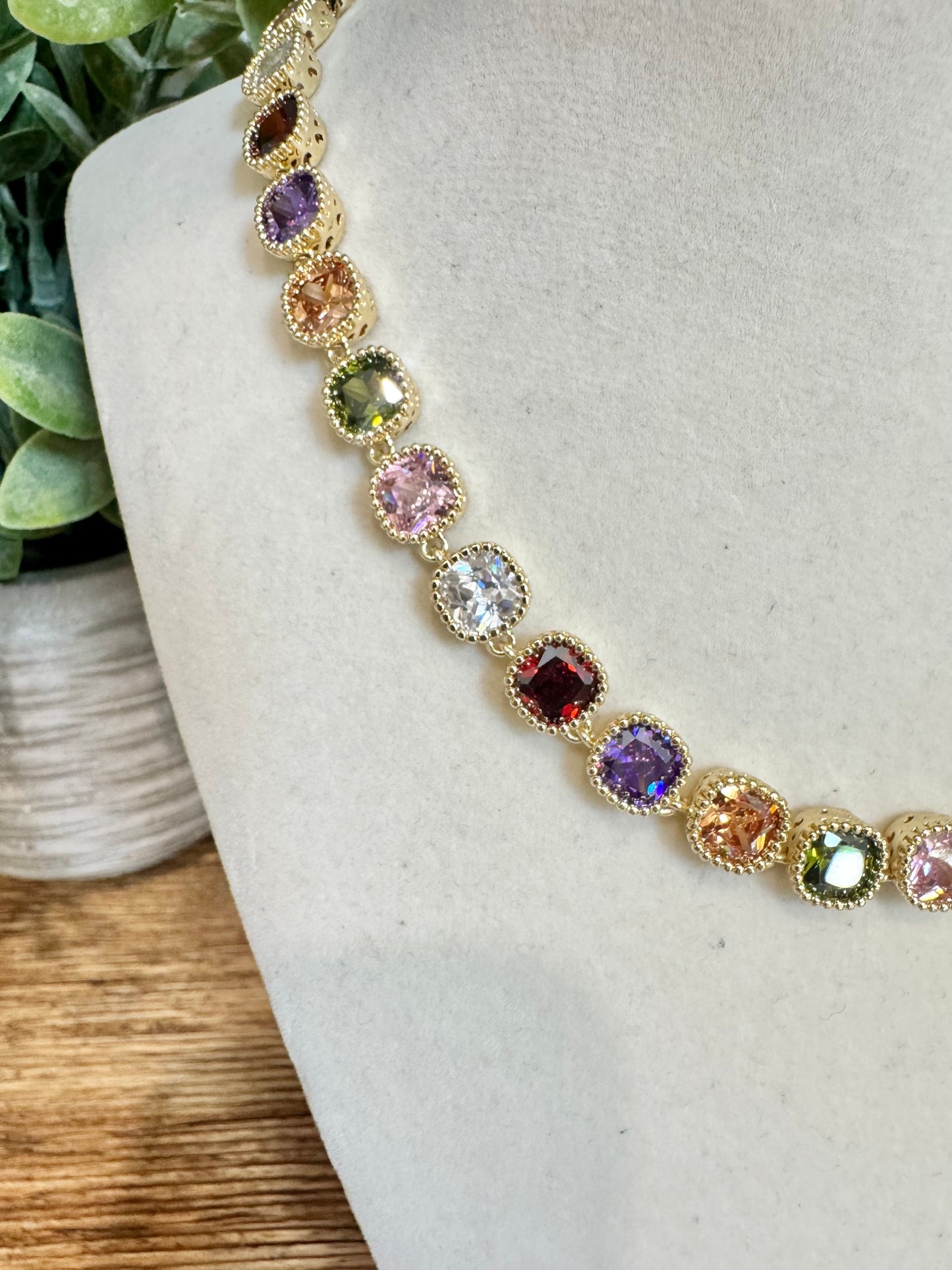 Multi Cubic Zirconia 14k Necklace