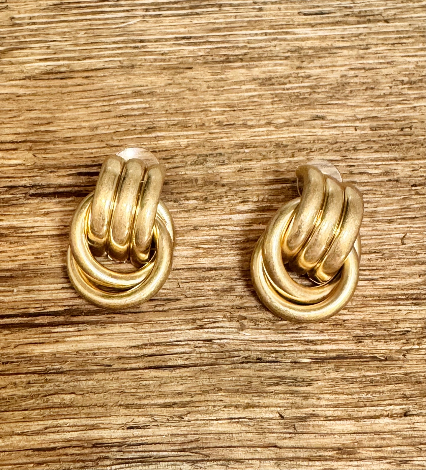 Large Gold Interlinked Earrings