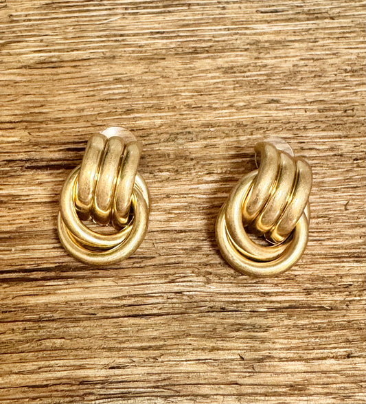 Large Gold Interlinked Earrings