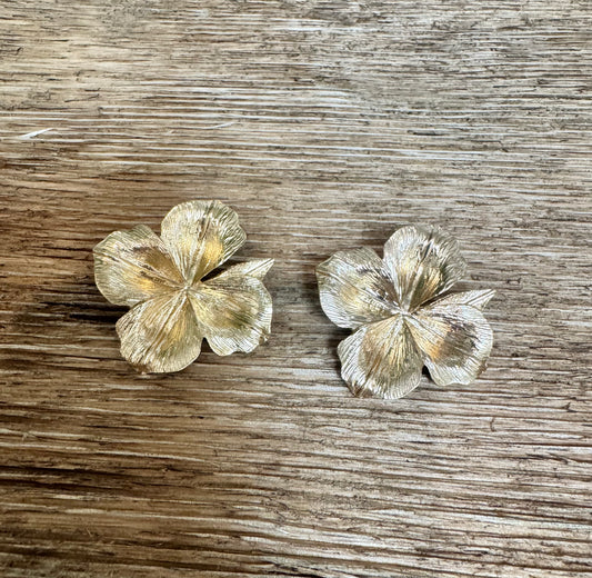 Quad Petal Gold Earrings