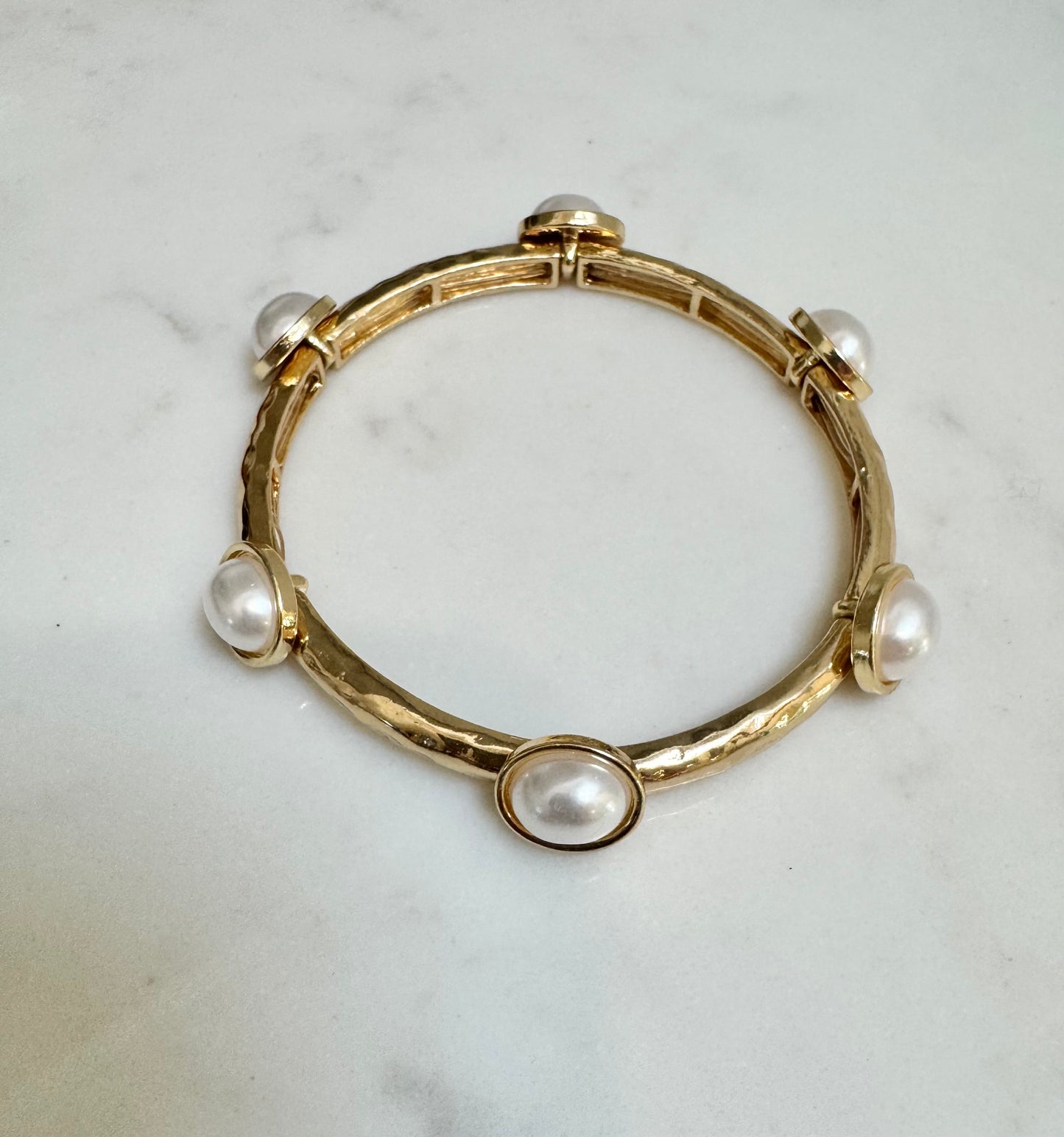 Stretchy Large Pearl Bracelet