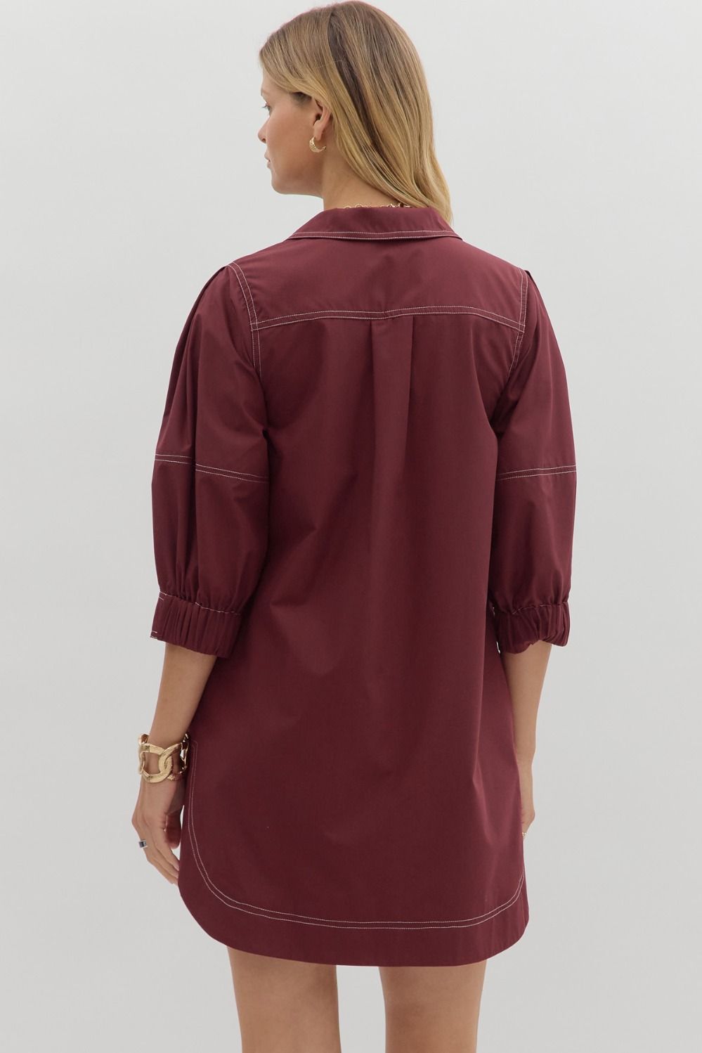 Brooklyn Dress - Burgandy