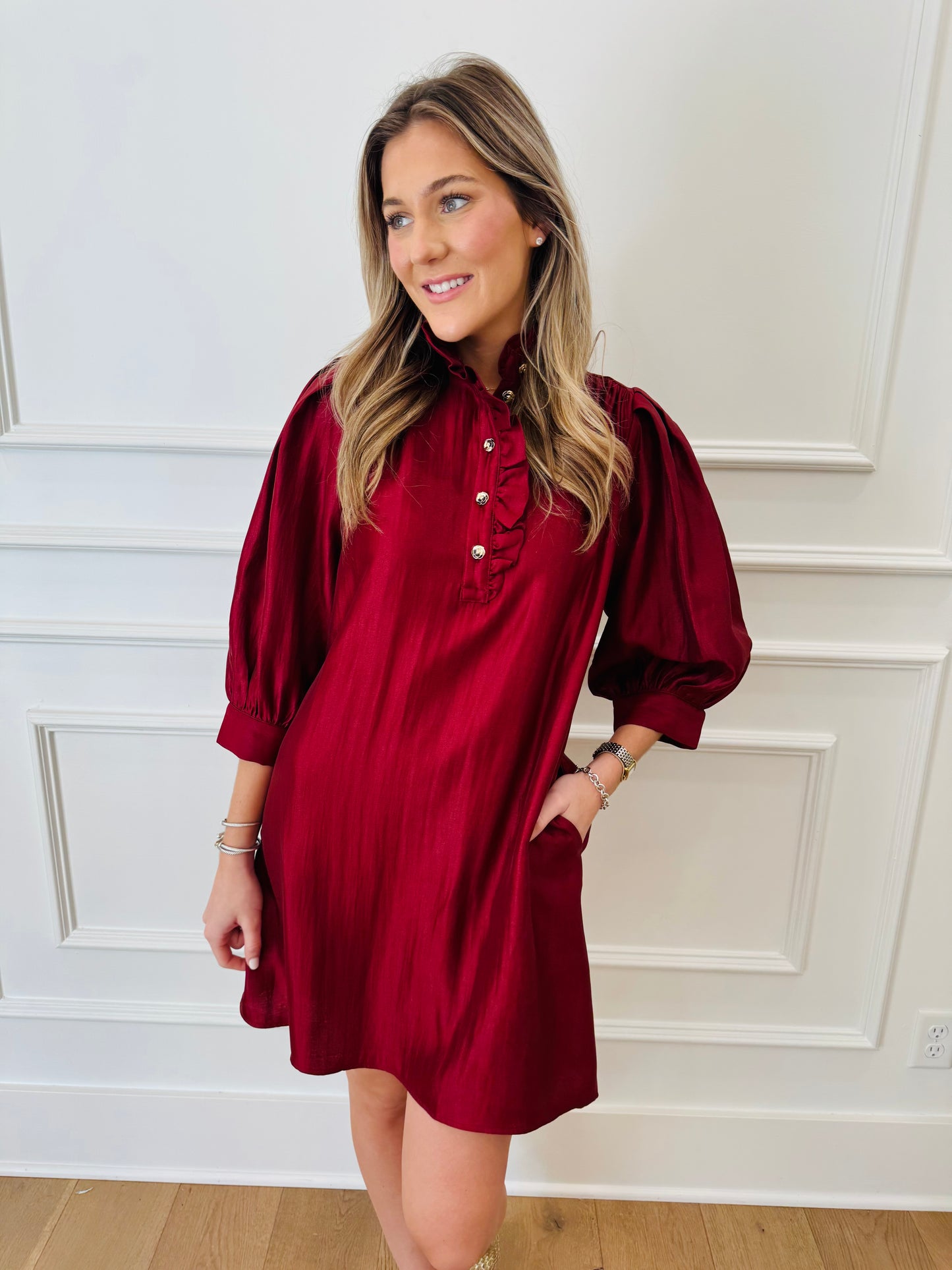 The Mistletoe Martini Dress - Red