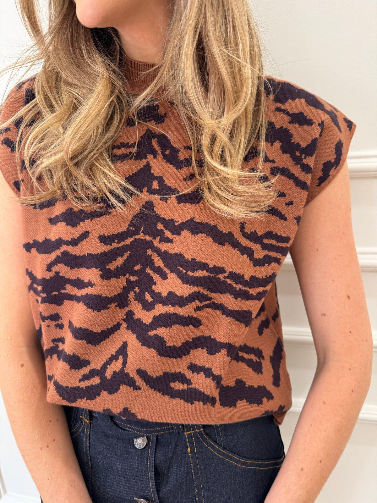 Tiger Sleeveless Sweater