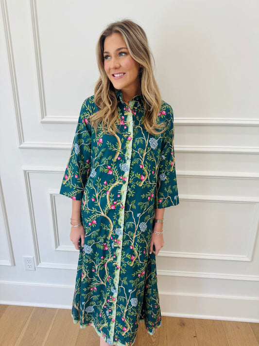 Gardenia button-up Maxi