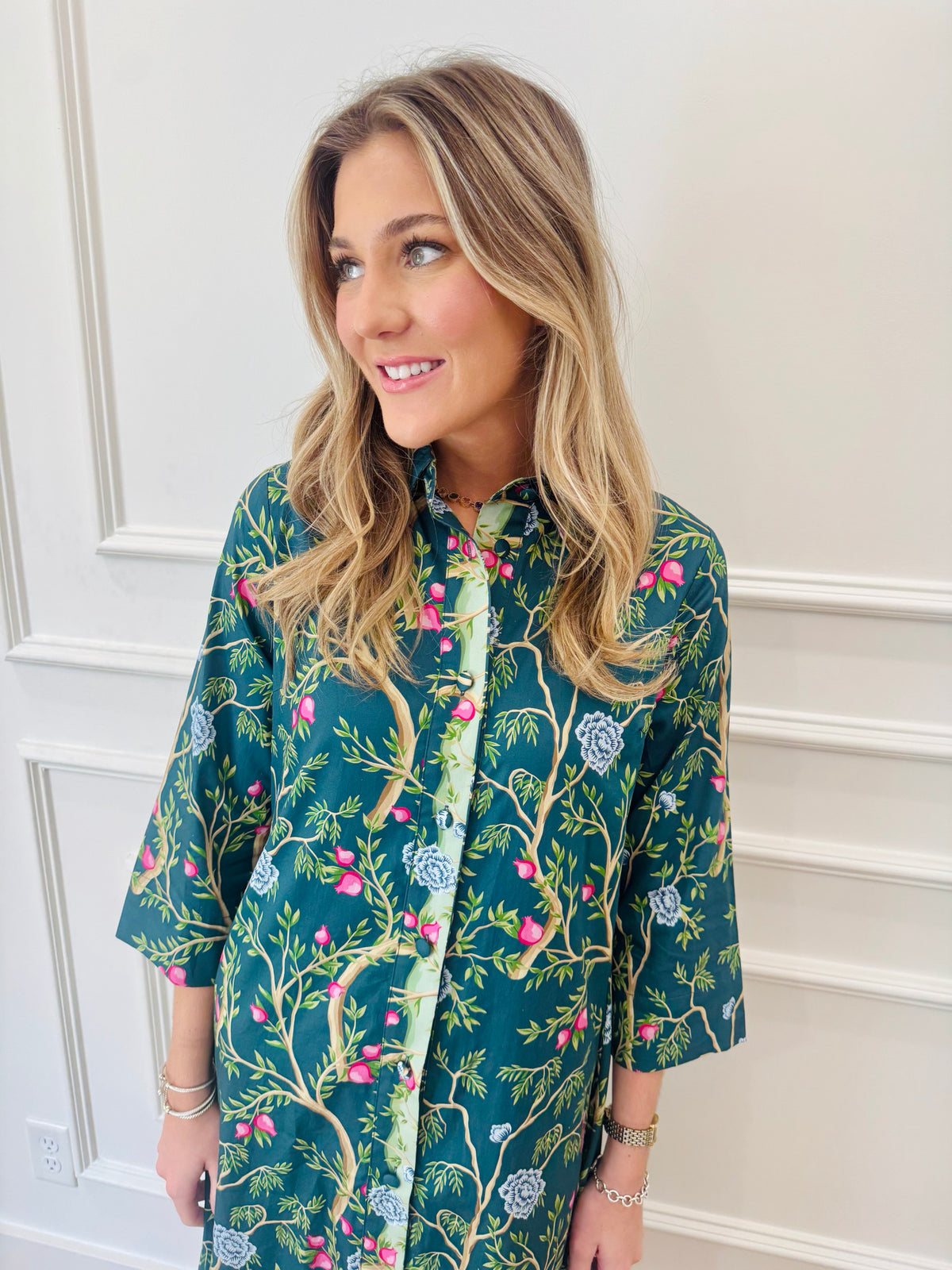Gardenia button-up Maxi